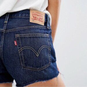 Levis 501 cut off jean shorts, Dark Denim- NWT